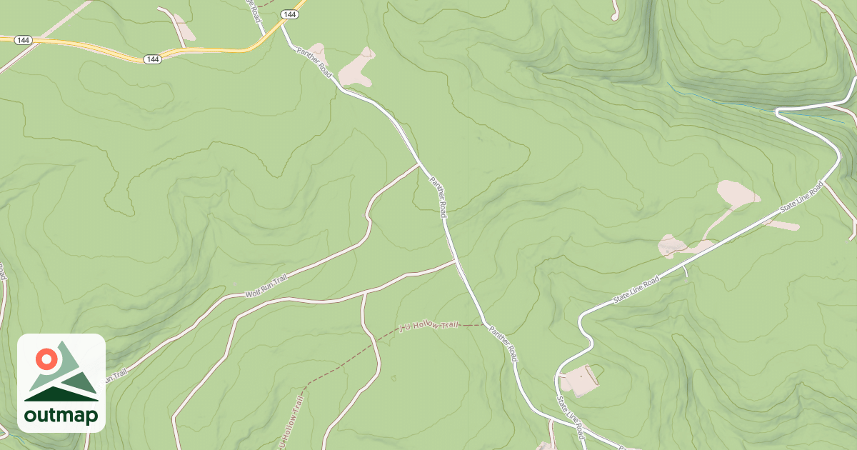 Map of Panther Snowmobile Trails
