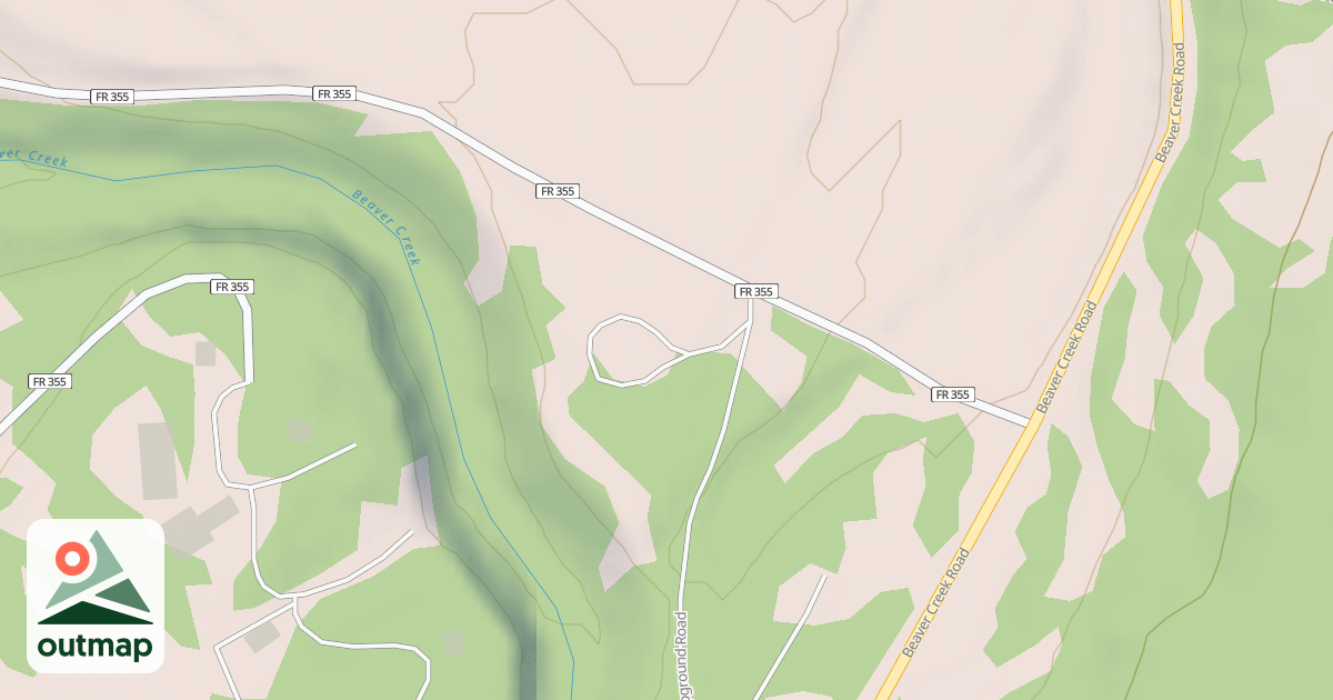 Map of LOWER BEAVER CR CG LOOP