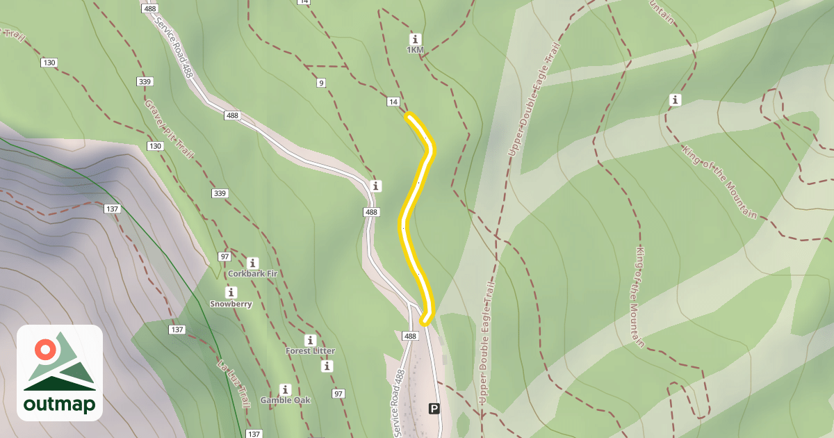 Map of Klaus Groomed XC Ski Trail / King of the Mountain