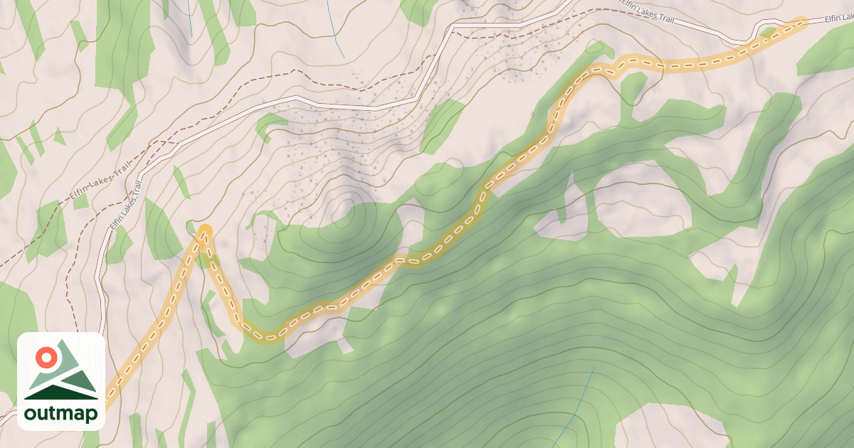 Map of Elfin Lakes Trail - Winter Route