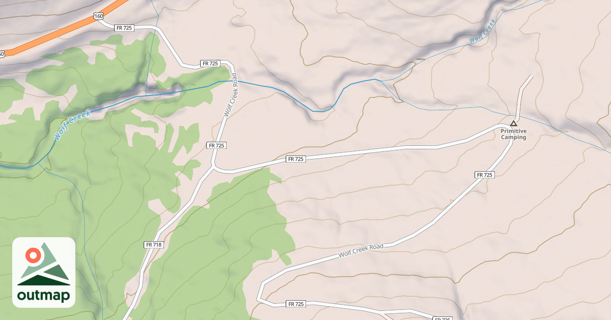Map of WOLF CRK