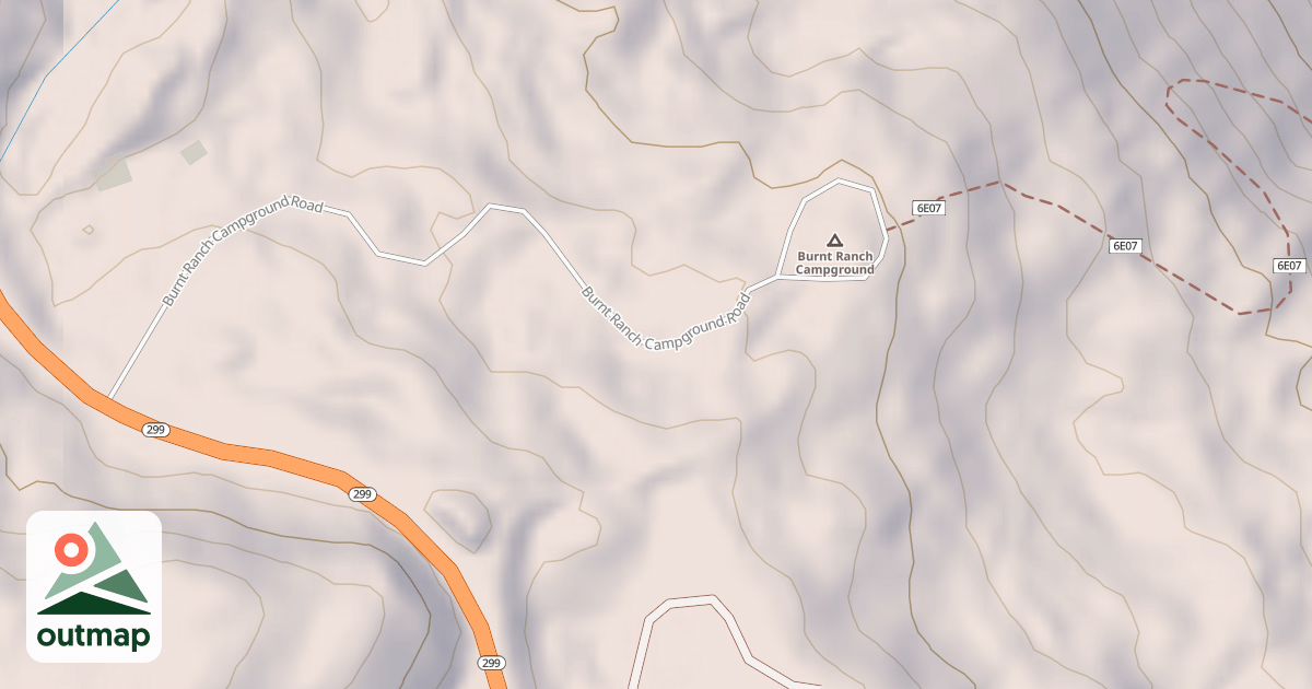Map of BURNT RANCH CG