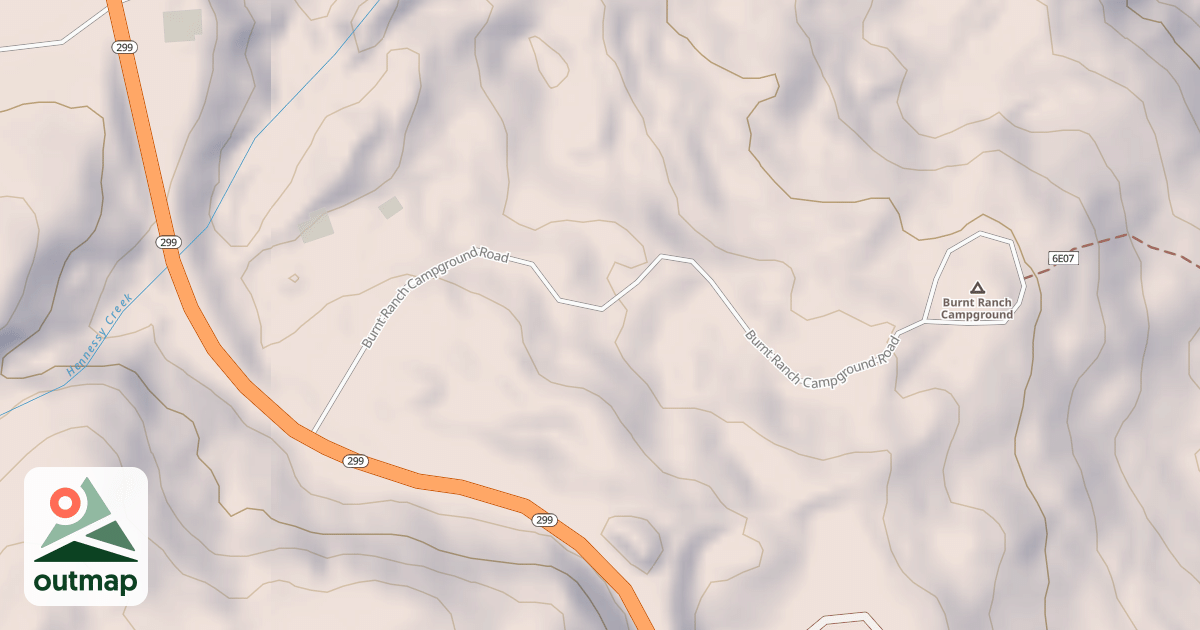 Map of BURNT RANCH CG