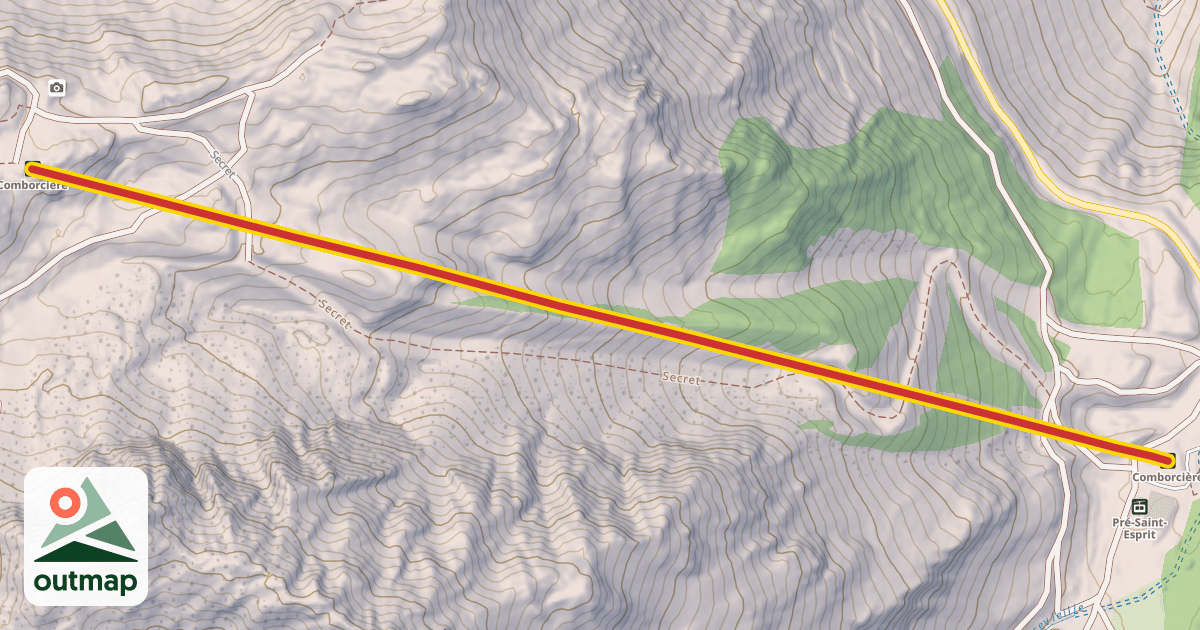 Map of Comborcière