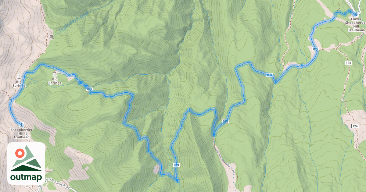 Map of Sheepherder Hill Trail