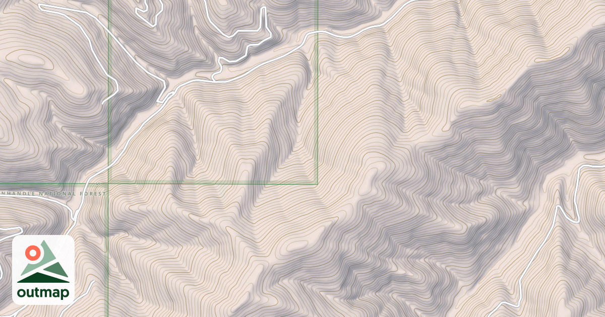 Map of BLUFF DIVIDE