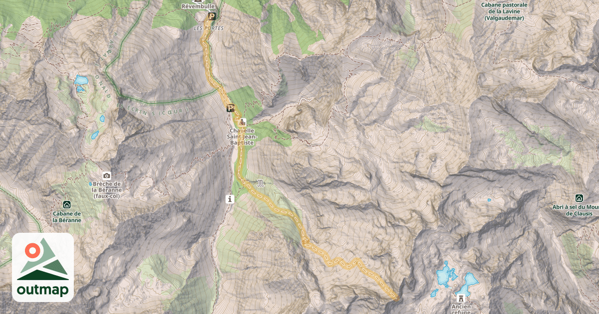 Map of Col de Crupillouse — Les Portes