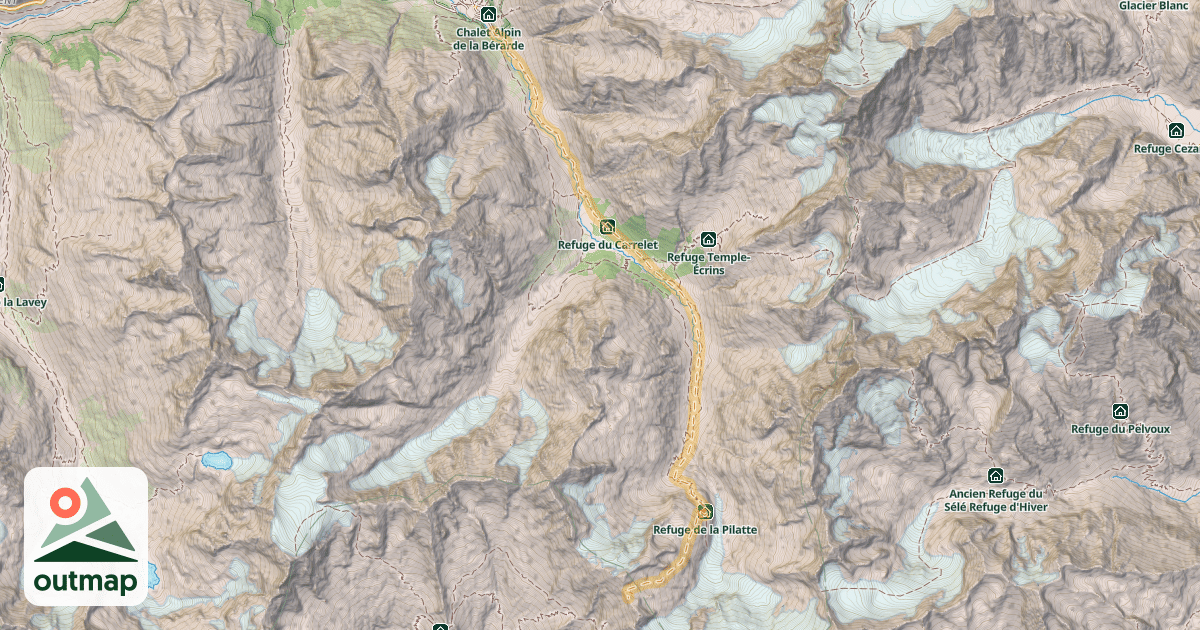 Map of Col du Gioberney — La Bérarde