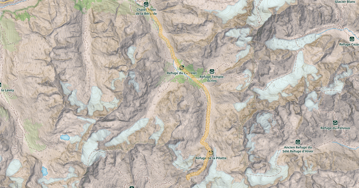 Map preview of Col du Gioberney — La Bérarde