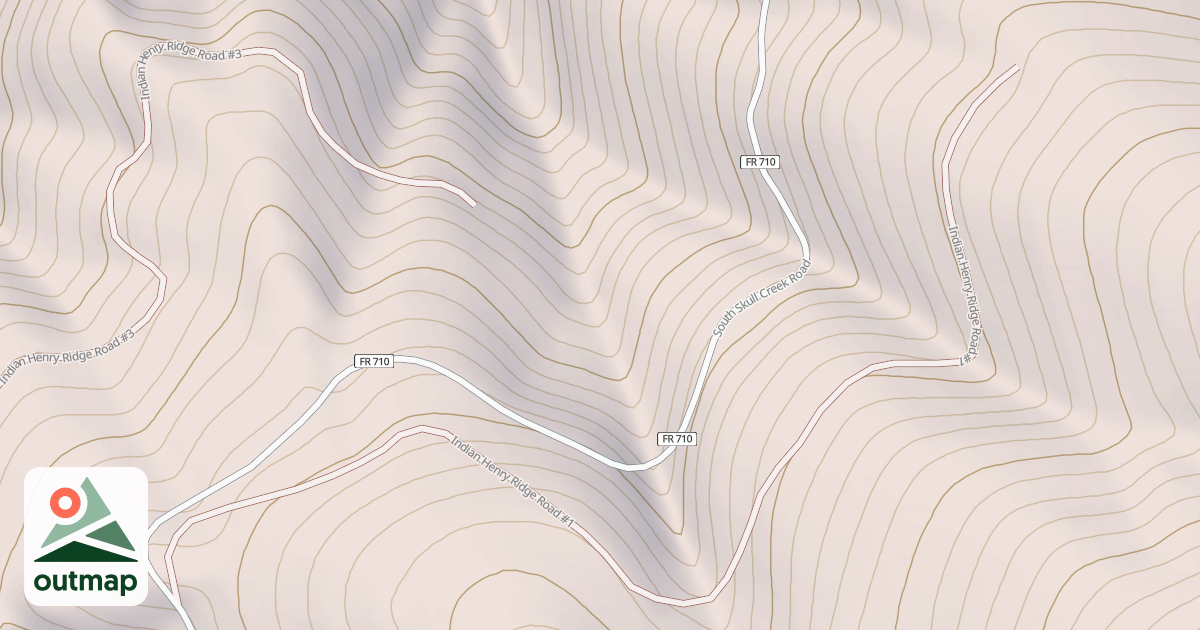 Map of INDIAN HENRY RIDGE #1