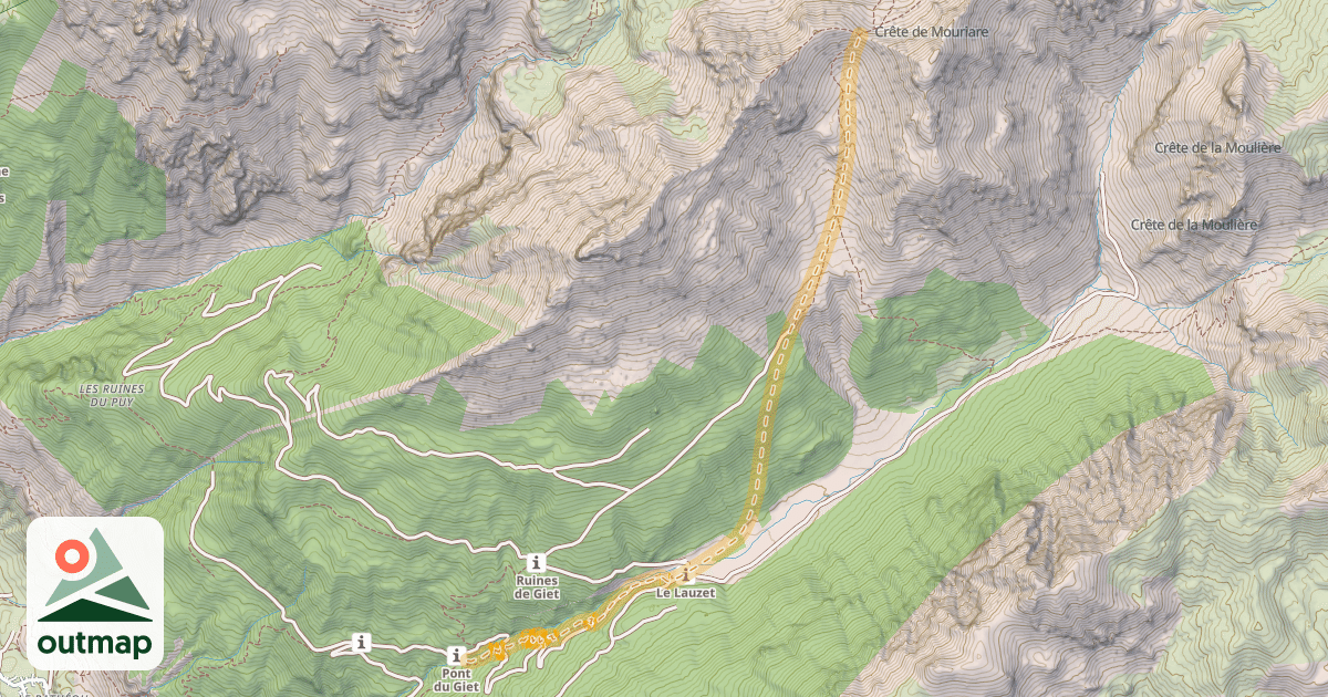 Map of Collet du Peyron — Pont-du-Giet