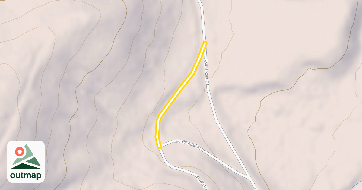 Map of Forest Road 4112