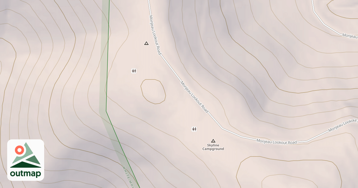 Map of SKYLINE CAMPGROUND