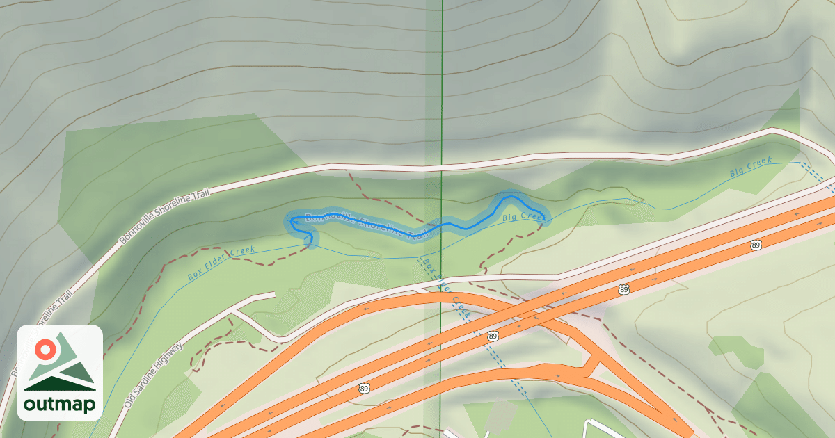 Map of Bonnoville Shoreline Trail