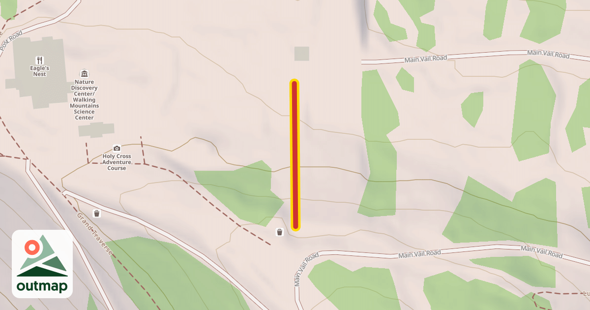 Map of Tubing Hill Lift