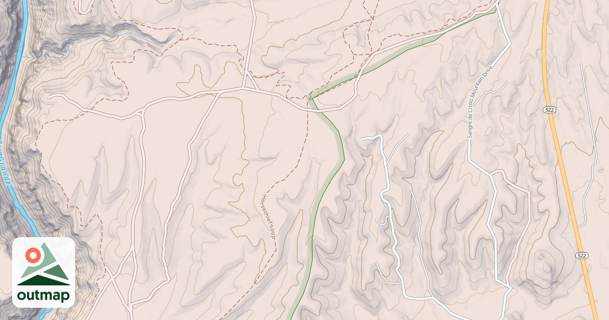 Map of Horse Theif Mesa Trail