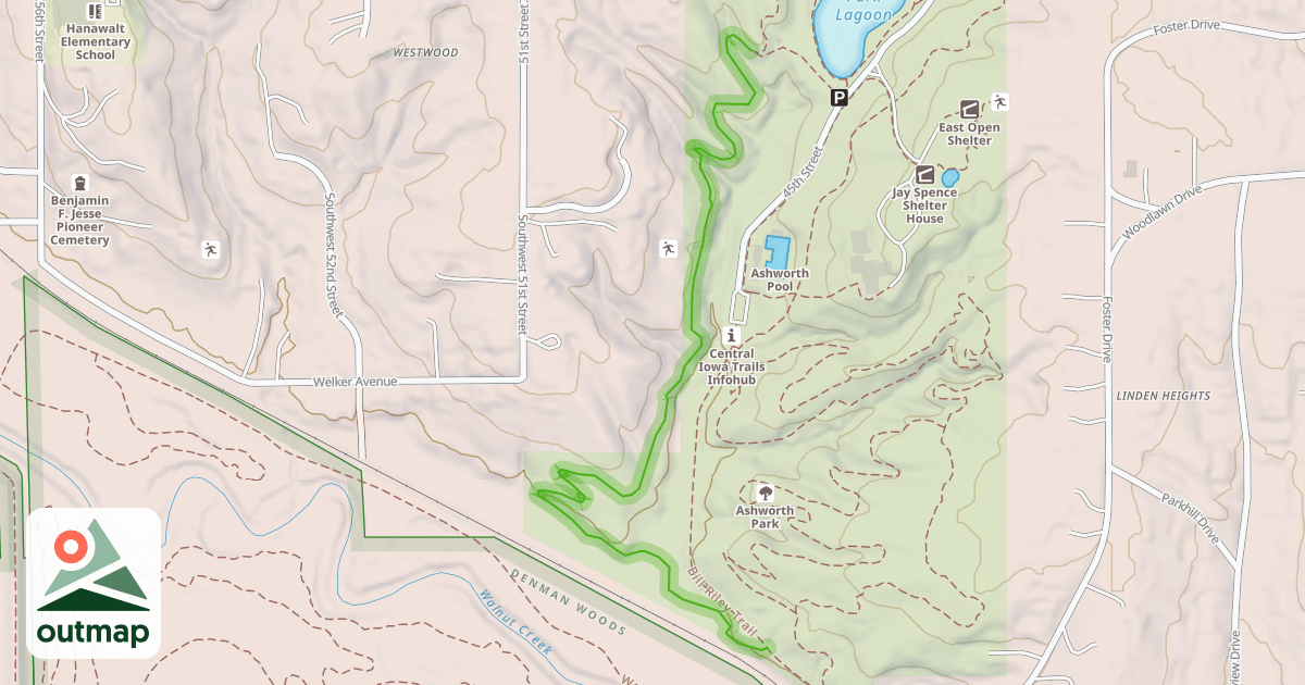 Map of Rollercoaster Mountain Bike Trail