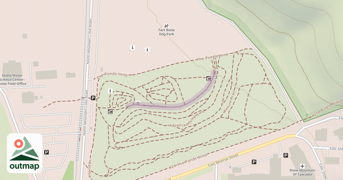 Map of Return Trail