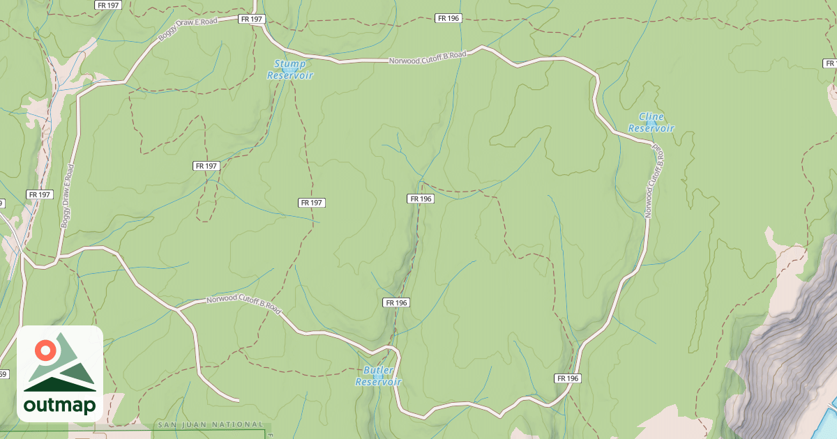 Map of NORWOOD CUTOFF B