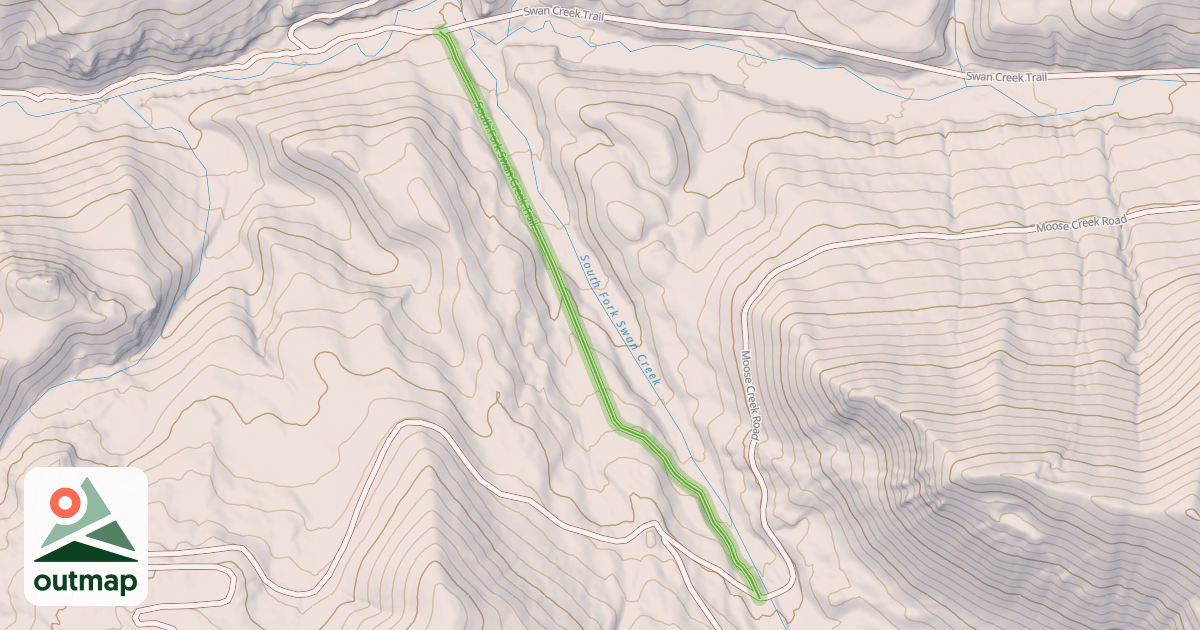 Map of South Fork Swan Creek Trail