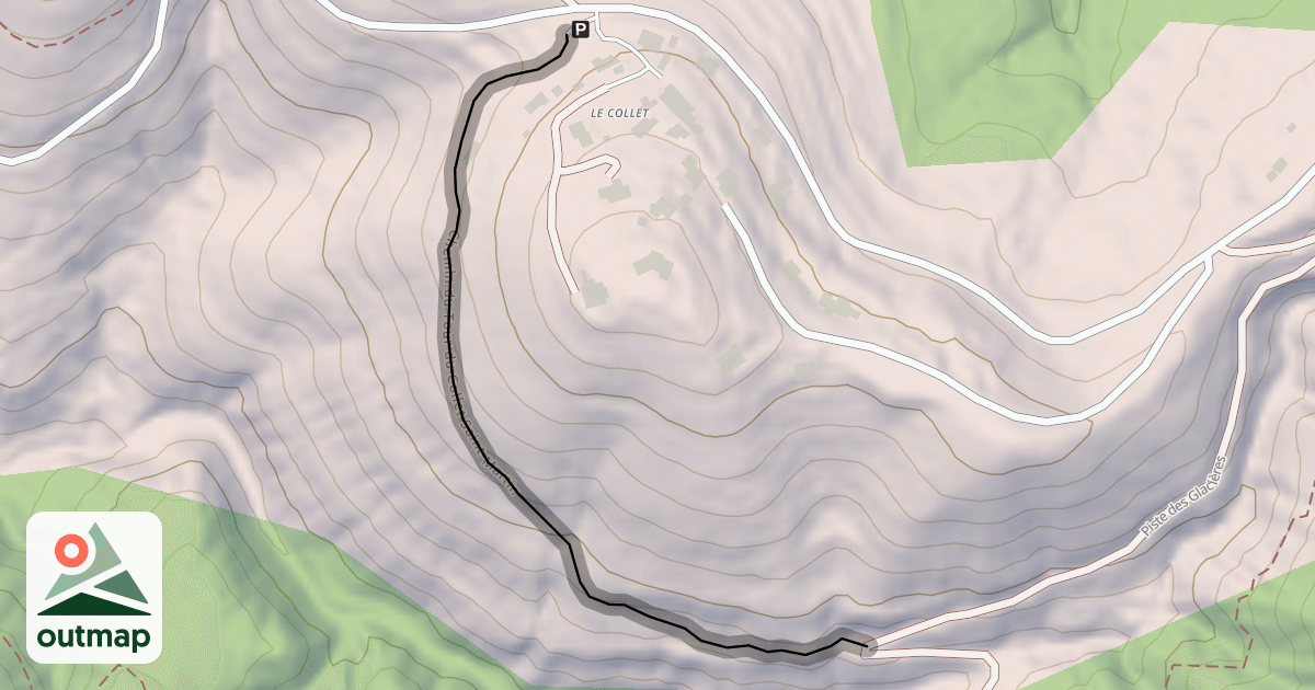 Map of Chemin du Tour du Collet Saint-Martin