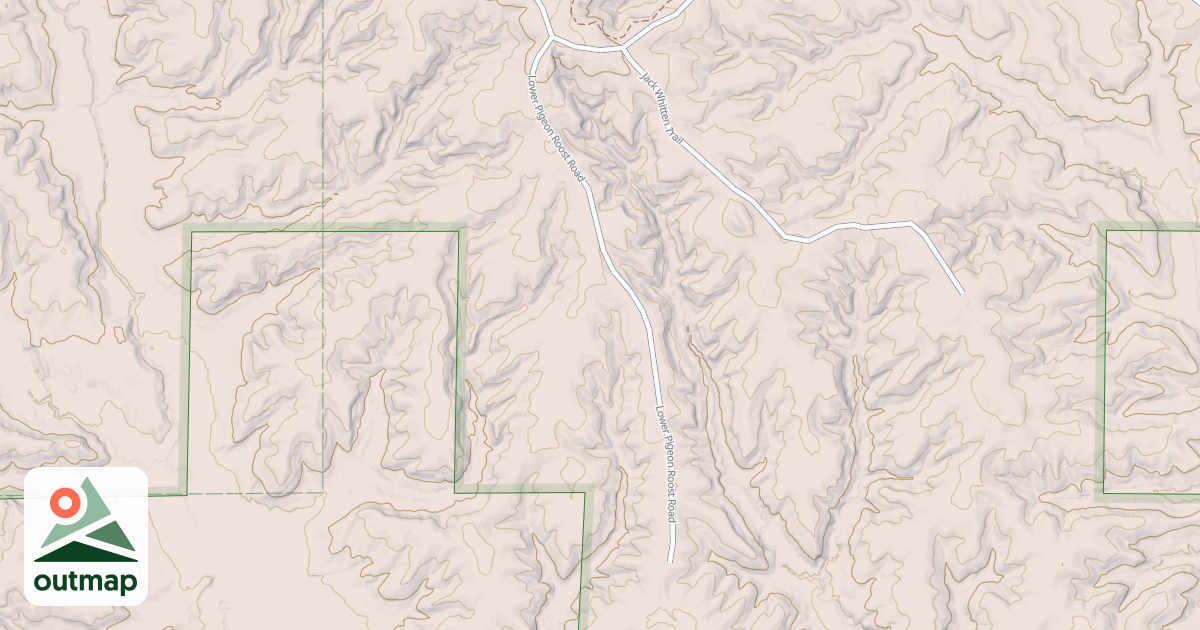 Map of LOWER PIGEON ROOST ROAD