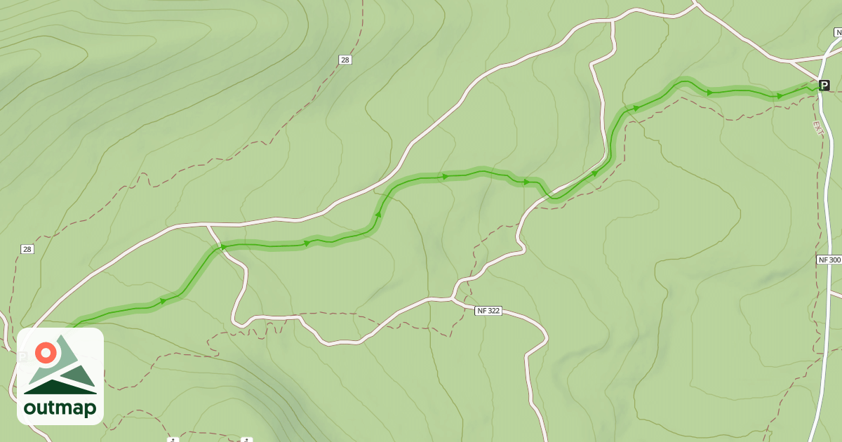 Map of Lower Whoops Trail