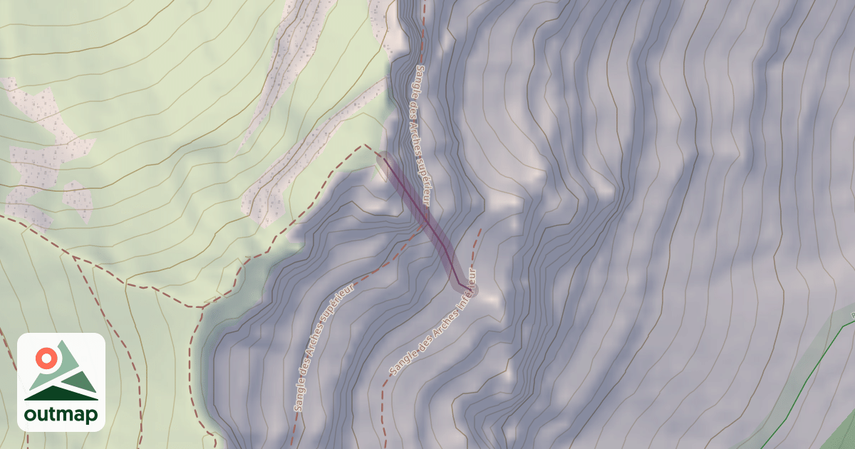 Map of Climbing Route