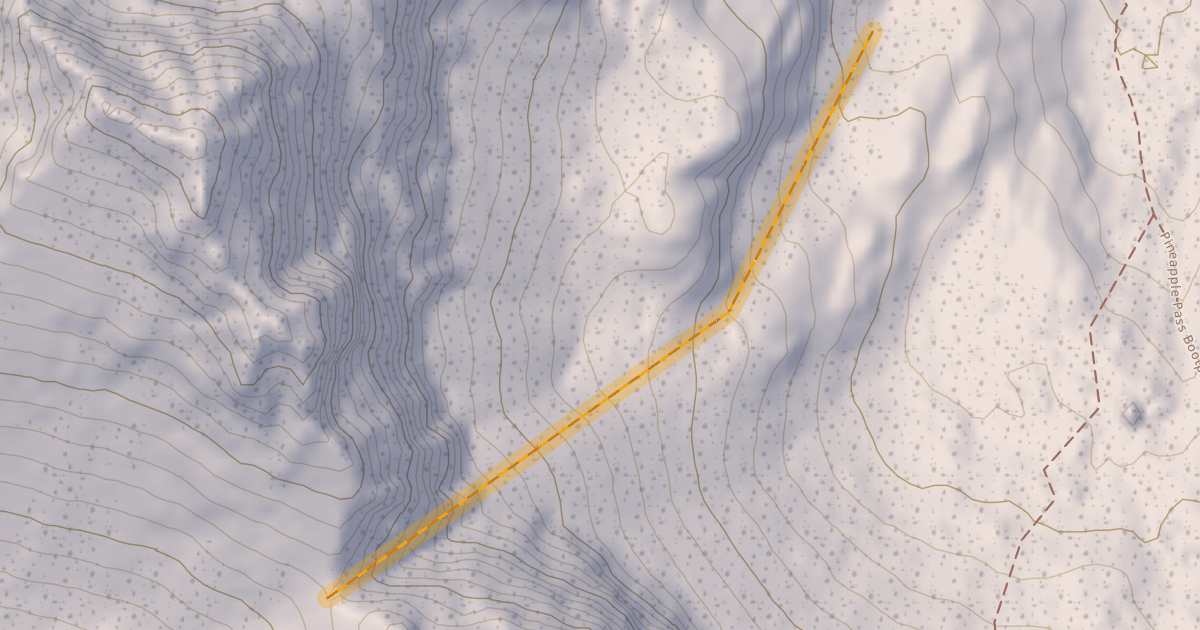 Map preview of Hemlock couloir