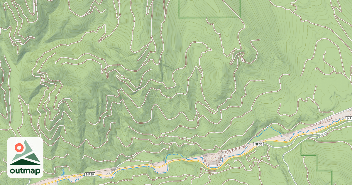 Map of BACKUS CREEK