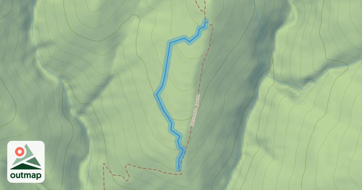Map of Descente Jaune (variante)