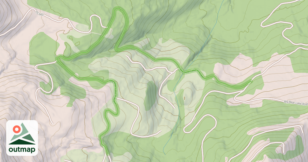 Map of Big Bear Lake G Road