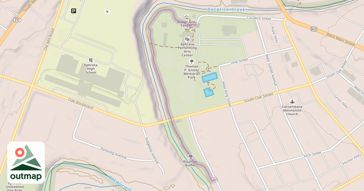 Map of Ephrata Borough Walking Trail