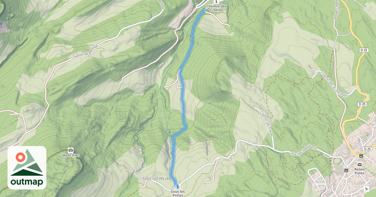 Map of Chemin des Crottes