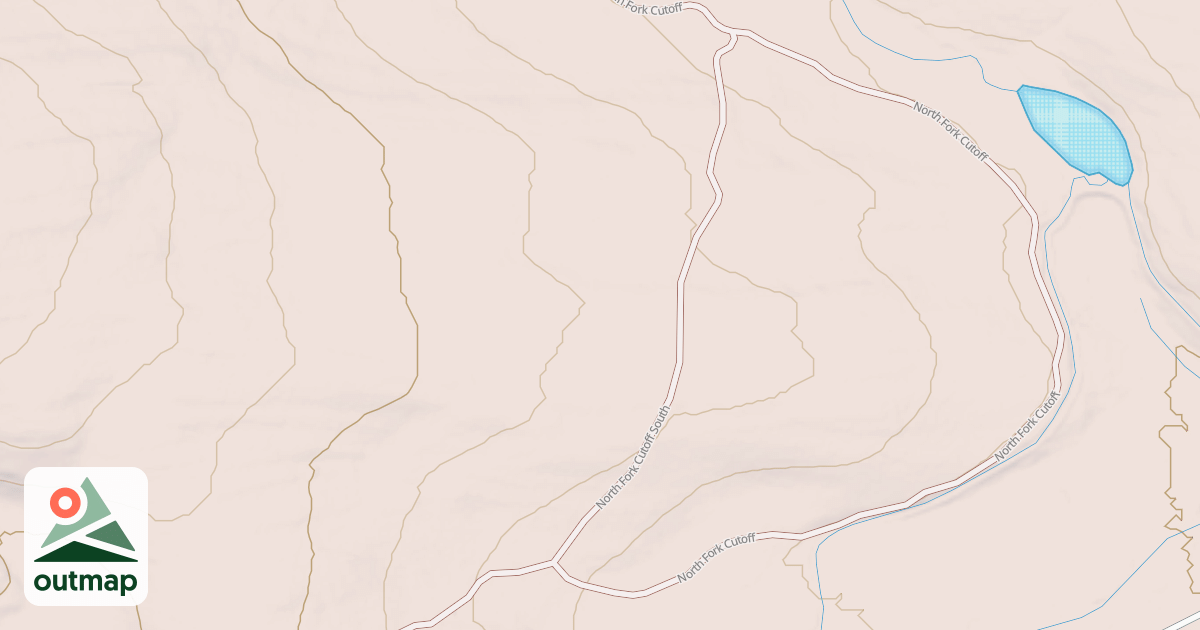 Map of NORTH FORK CUTOFF SOUTH