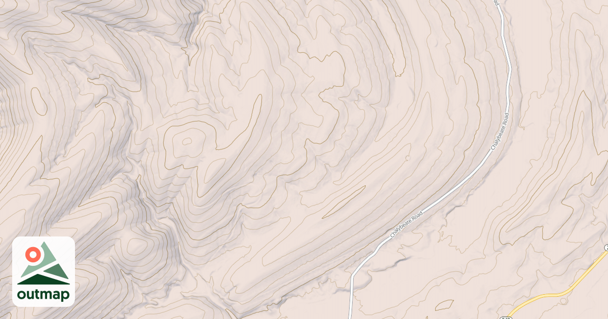 Map of EAST ROUND MTN