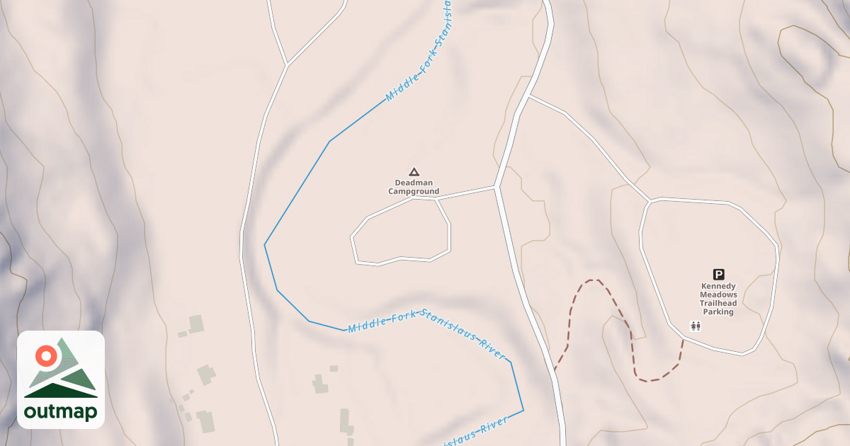 Map of DEADMAN CG ACCESS