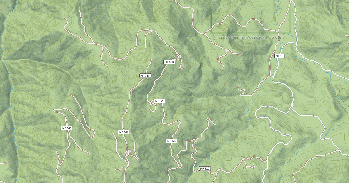 Map preview of CLIFF CREEK ROAD