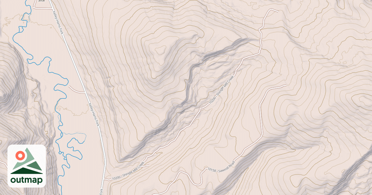 Map of SHINGLE MILL CREEK