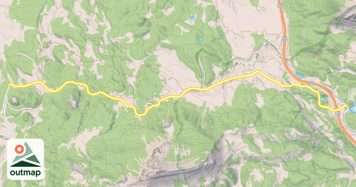 Map of Brooks Lake Snowmobile Trail