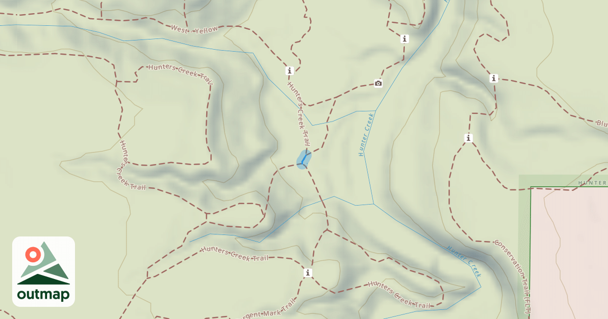 Map of Spring Falls - Pink Trail