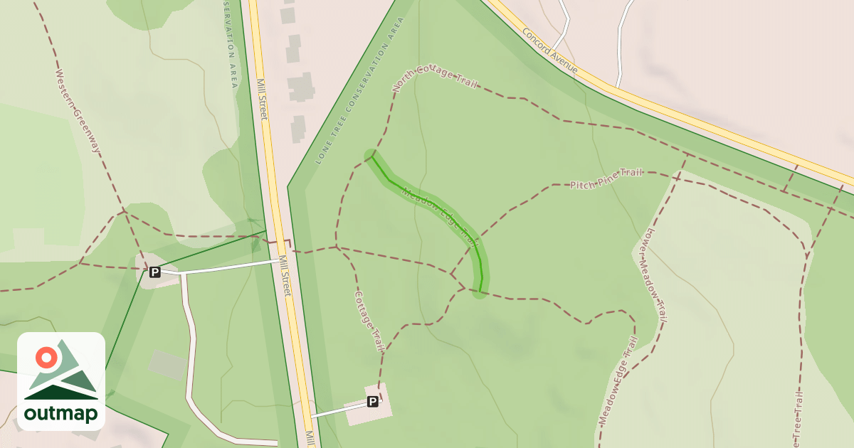 Map of Meadow Edge Trail