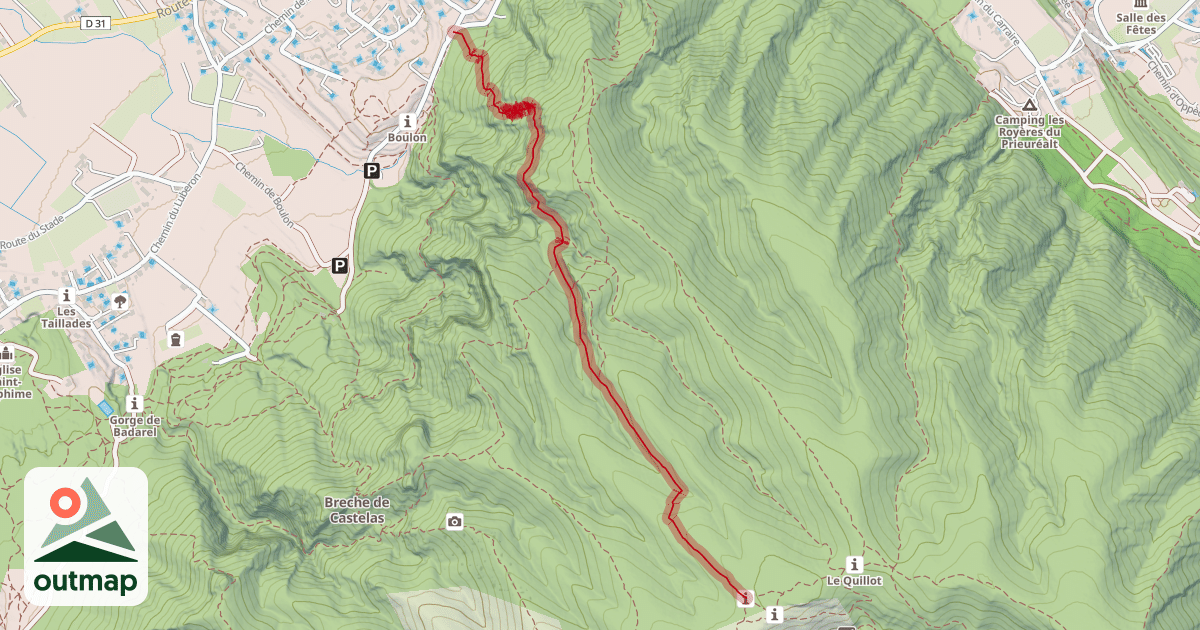 Map of Vallon de la Brayette