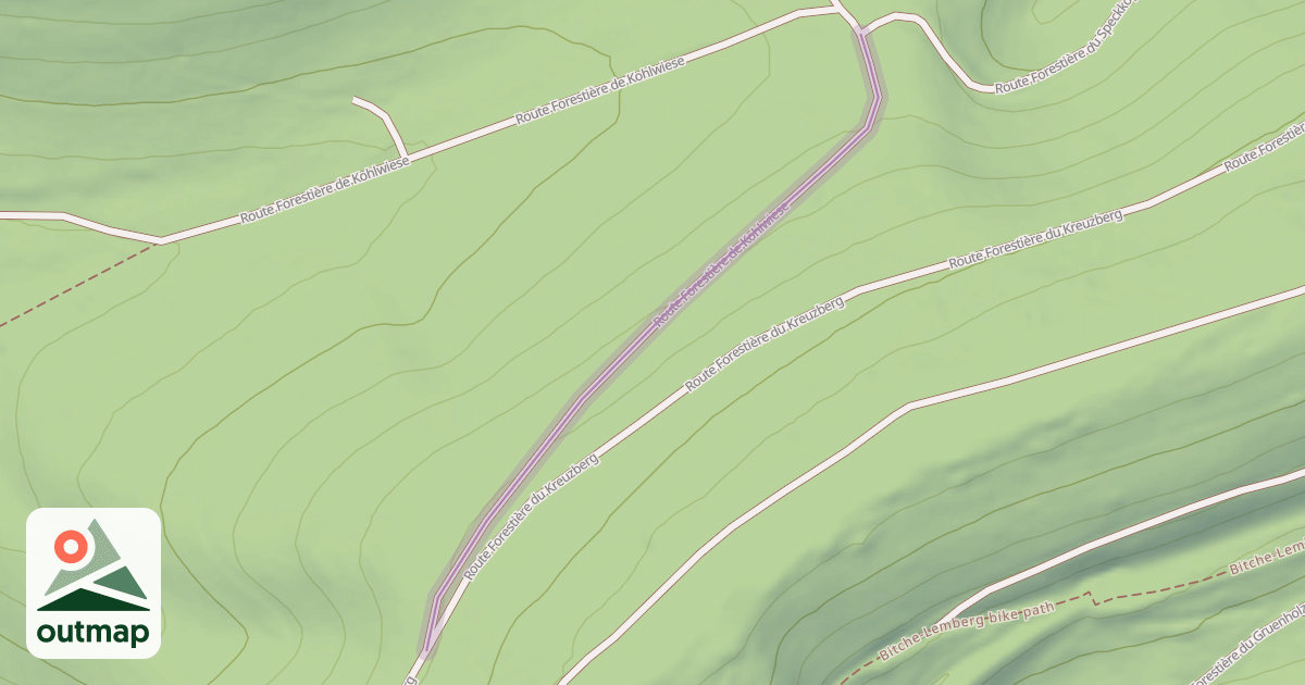 Map of Route Forestière de Kohlwiese