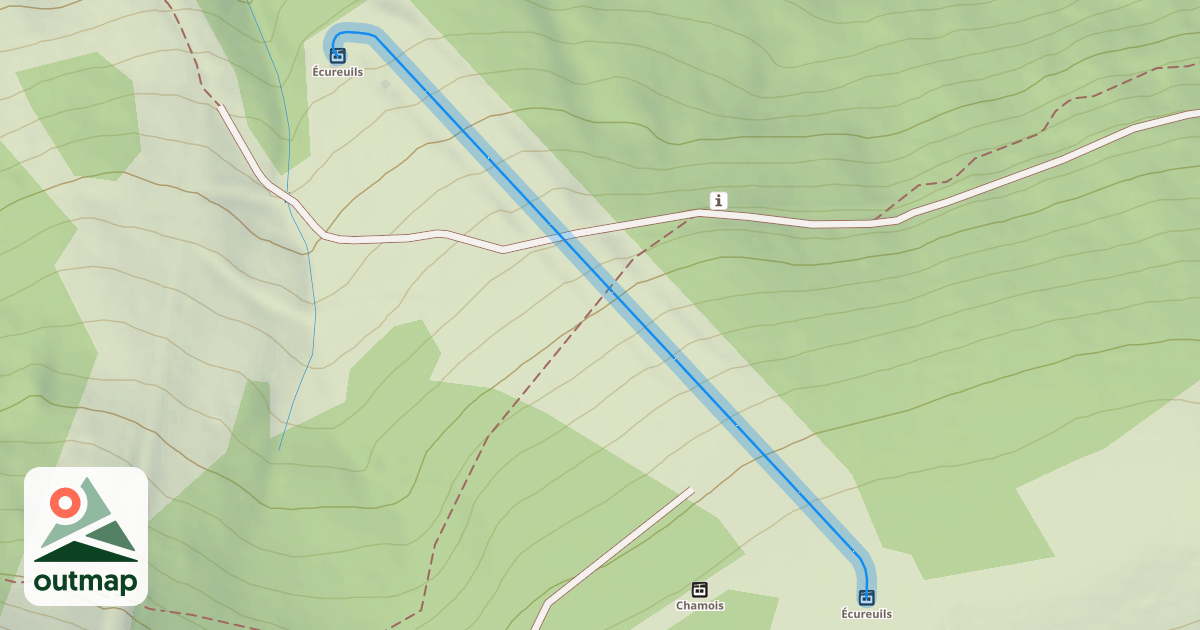 Map of Piste de slalom