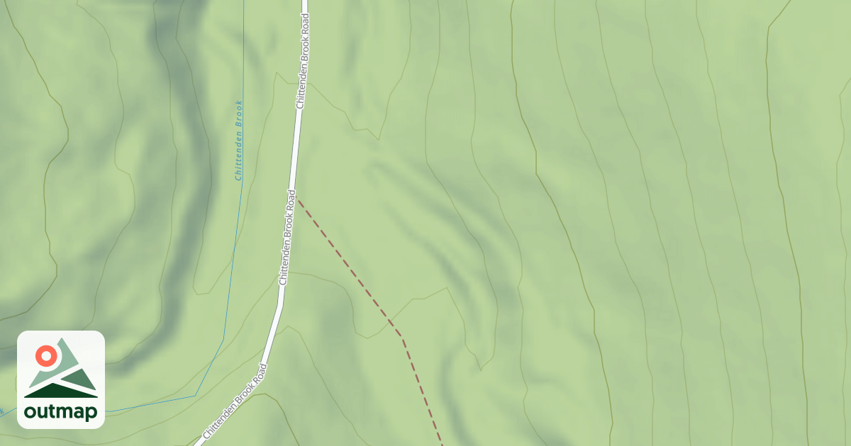 Map of CHITTENDEN BROOK EAST
