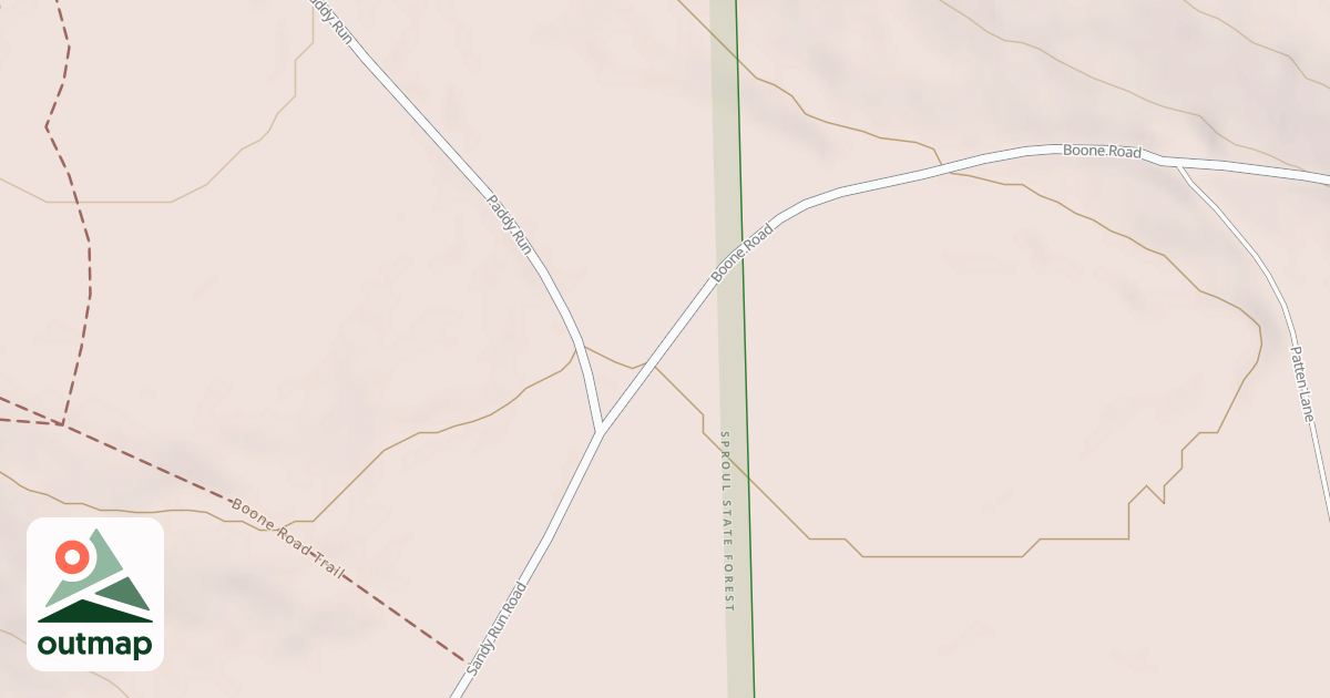 Map of Two Mile Run Snowmobile Trails