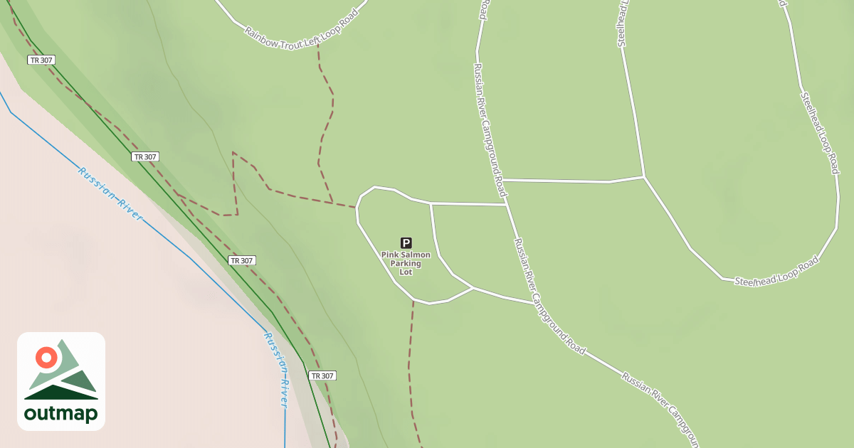Map of PINK SALMON PARKING RD