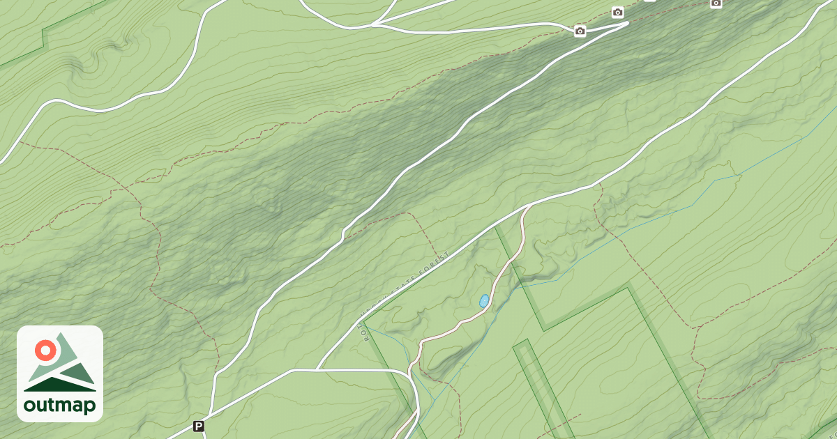 Map of Rothrock State Forest Seven Mountains Snowmobile Trails