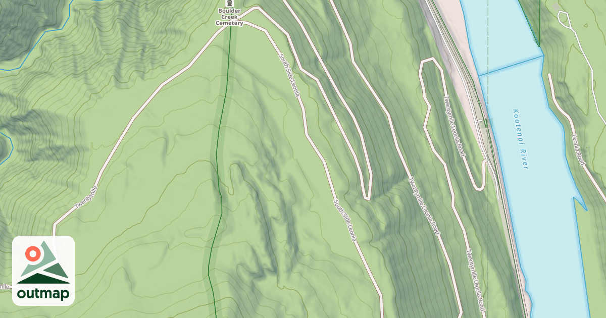 Map of SOUTH SIDE LEONIA